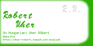 robert uher business card