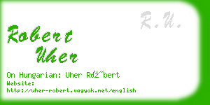 robert uher business card